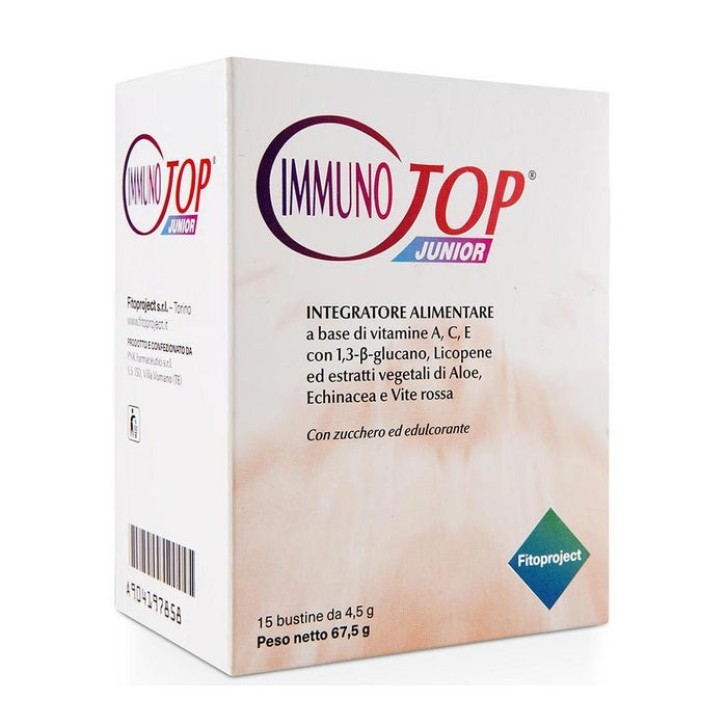 Immunotop Junior Integratore Difese Immunitarie per Bambini 15 Bustine - Fitoproject