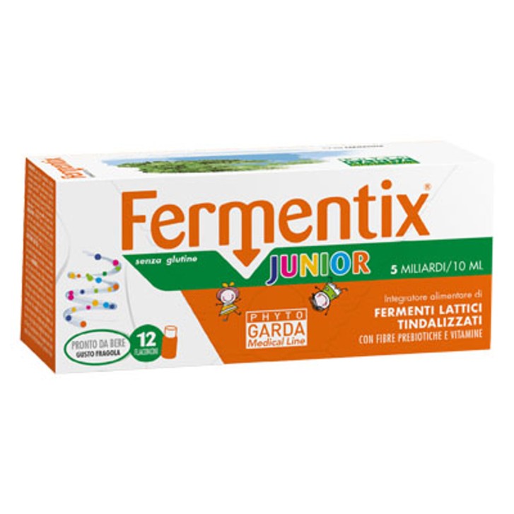 Fermentix Junior Probiotici per Bambini 5 Miliardi 12 Flaconcini Senza Glutine - FERMENTIX