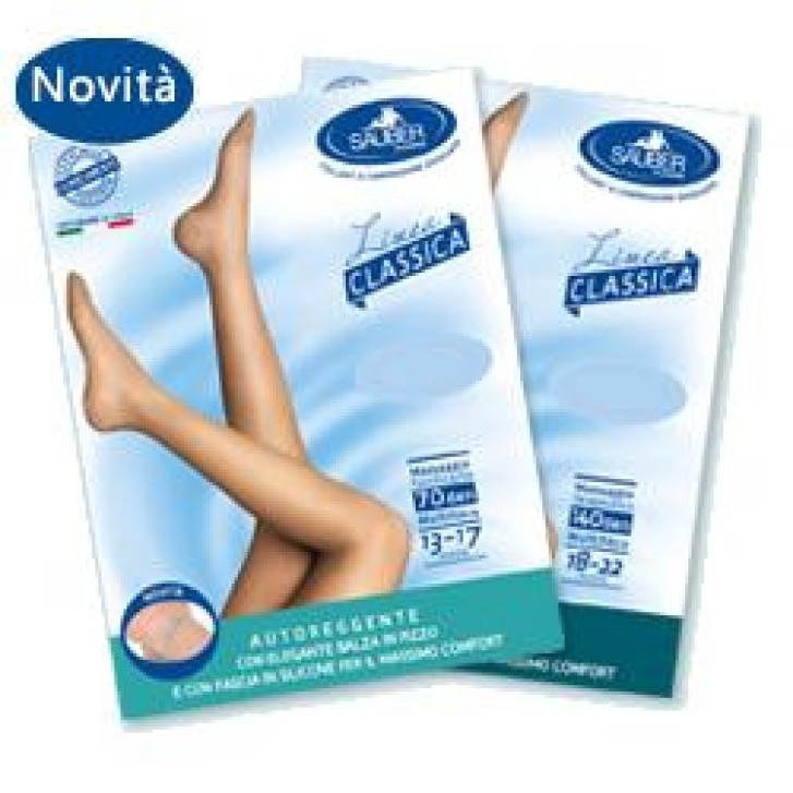Calza Autoreggente 140 Den Compressione Graduata Dispositivo Medico Taglia 3 Beige - Sauber