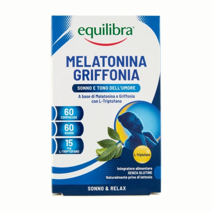 Integratore Melatonina e Griffonia per Sonno e Rilassamento 60 Compresse - Equilibra