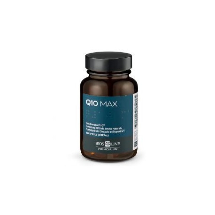 Principium Q10 Max Integratore Antiossidante Coenzima Q10 100mg 60 Capsule Vegane - Bios Line