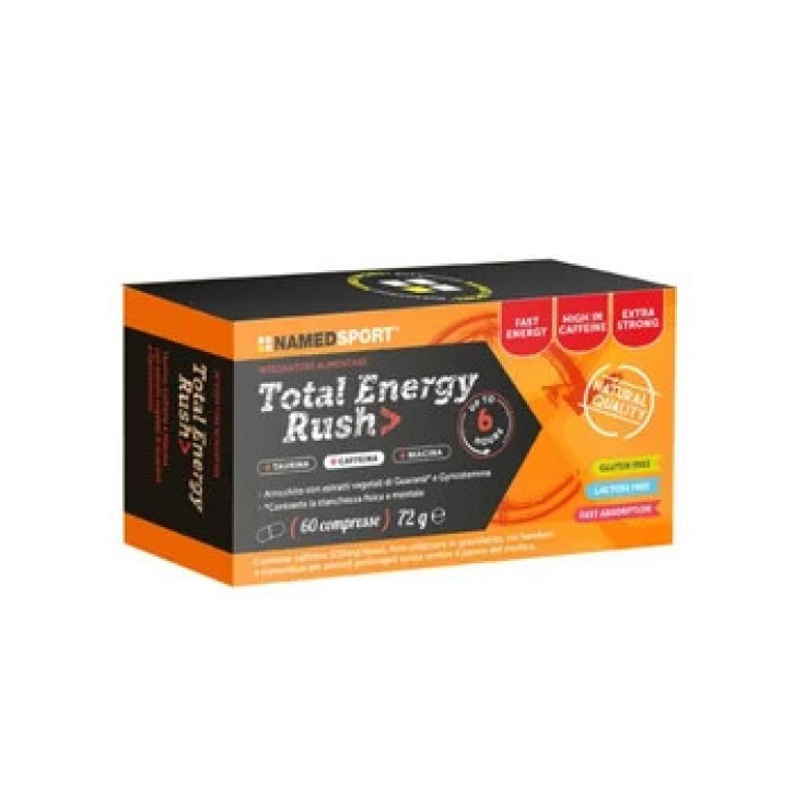 Total Energy Rush Integratore Pre-Workout Vegan 60 Compresse - NamedSport