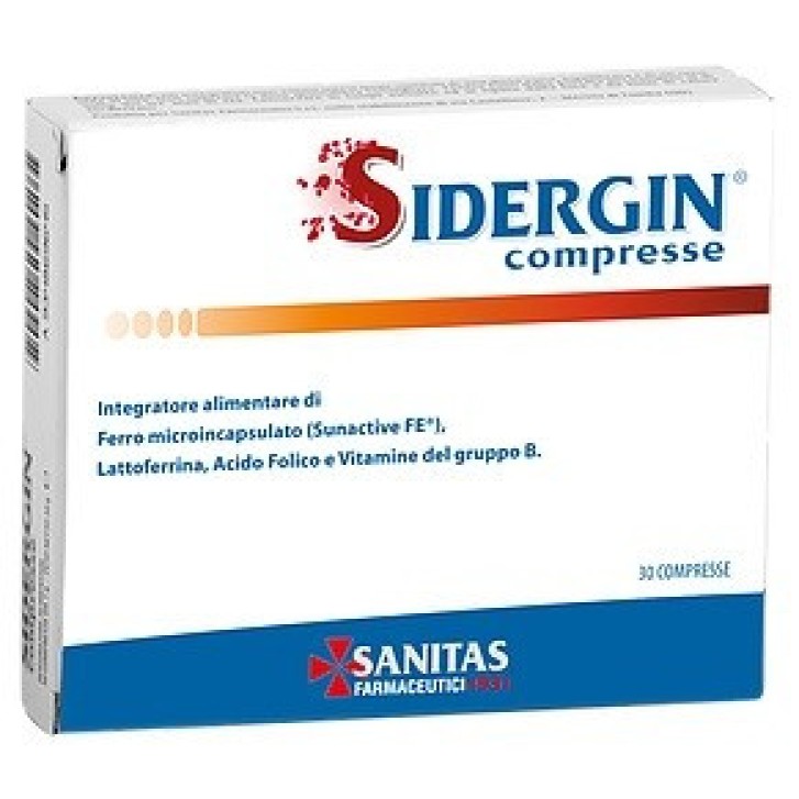 Integratore di Ferro Microincapsulato con Vitamine B6 e B12 30 Compresse - Sidergin