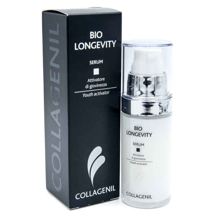 Bio Longevity Siero Anti-età Attivatore di Giovinezza Riduce Rughe 30ml - Collagenil