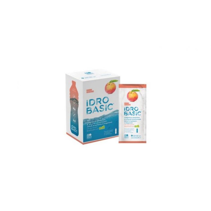 Idrobasic Integratore Minerali Alcalinizzanti Gusto Pesca 15 Bustine - Biohealth Italia