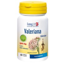 Valeriana 500mg Integratore Sonno Senza Glutine Vegano 60 Capsule - LongLife