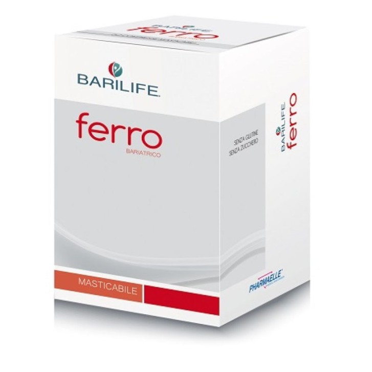 Ferro Integratore 60 Compresse Masticabili Gusto Fragola-Lampone con Acido Folico - Barilife