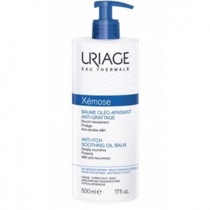 Xémose Balsamo Olio Lenitivo Anti-Prurito per Pelle Secca 500ml Ipoallergenico - Uriage