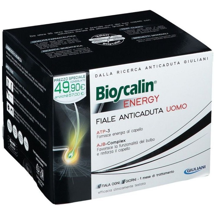 Bioscalin Energy Trattamento Energizzante Anticaduta Uomo per Capelli 10 Fiale - Bioscalin