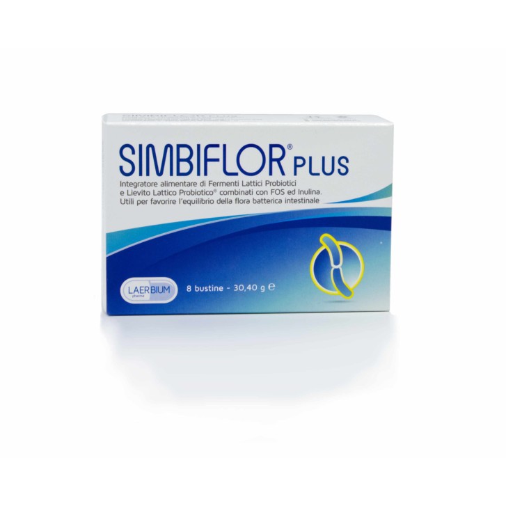 Simbiflor Plus Integratore Fermenti Lattici Simbiotico Senza Lattosio 8 Bustine - Laerbium Pharma