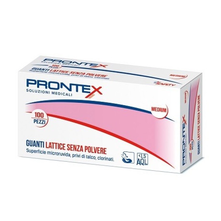 Guanti Lattice Senza Polvere Microruvidi Ambidestri Taglia S 100 pezzi - Prontex