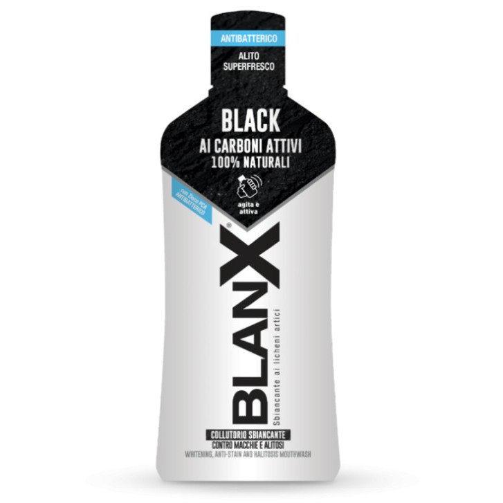 Collutorio Sbiancante Black Carboni Attivi Antimacchia Antibatterico 500ml - BlanX