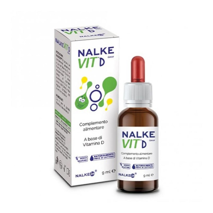 Integratore Vitamina D Gocce per Ossa Calcio e Sistema Immunitario 9ml - Nalkein SA