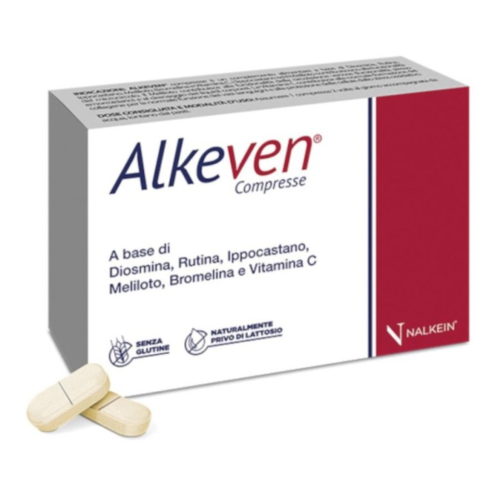 Integratore Microcircolo con Diosmina Rutina Ippocastano Meliloto 30 Compresse - Alkeven