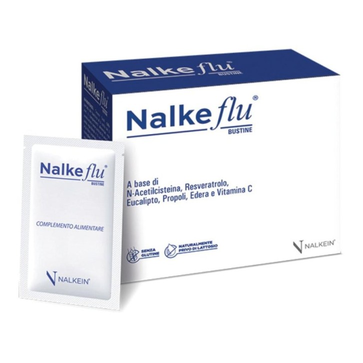 Nalkeflu Integratore Mucolitico e Antiossidante Senza Glutine 20 Bustine - Nalkein Pharma
