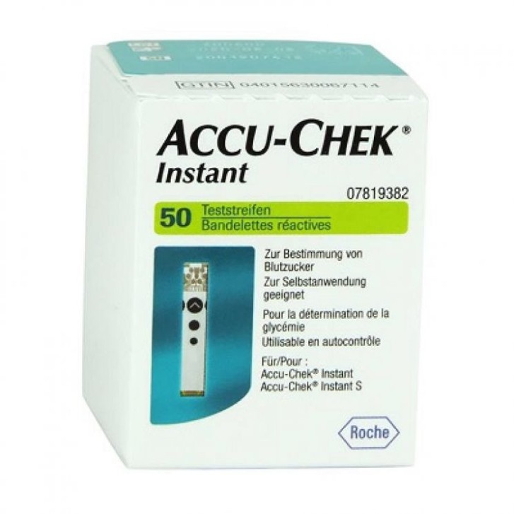 Strisce Reattive per Glicemia Misuratori Instant Risultati Rapidi 50 pezzi - Accu-Chek