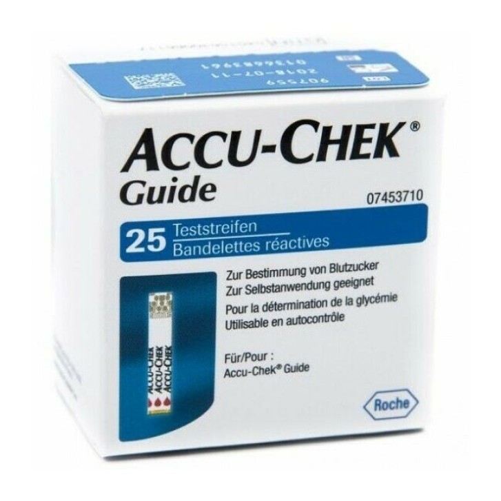 Strisce Reattive Glicemia Guide Lettura <4s Range 10-600 mg/dl 25 pezzi - Accu-Chek