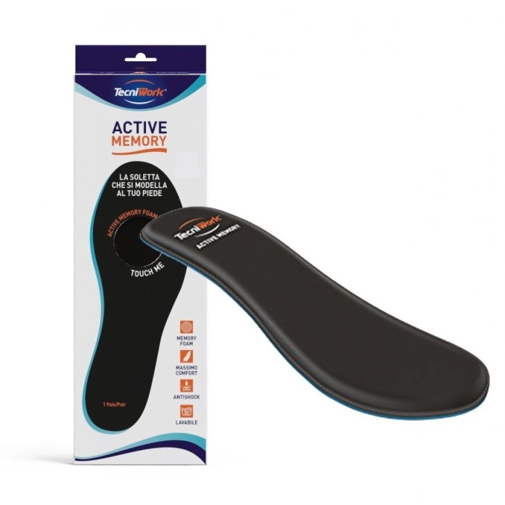 Soletta Active Memory Comfort Traspirante in Memory Foam Taglia 36 - Tecniwork
