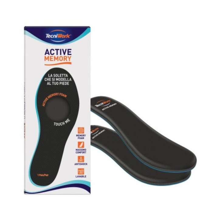 Soletta Active Memory Memory Foam e Bambù Assorbente Antibatterica Taglia 41 - Tecniwork