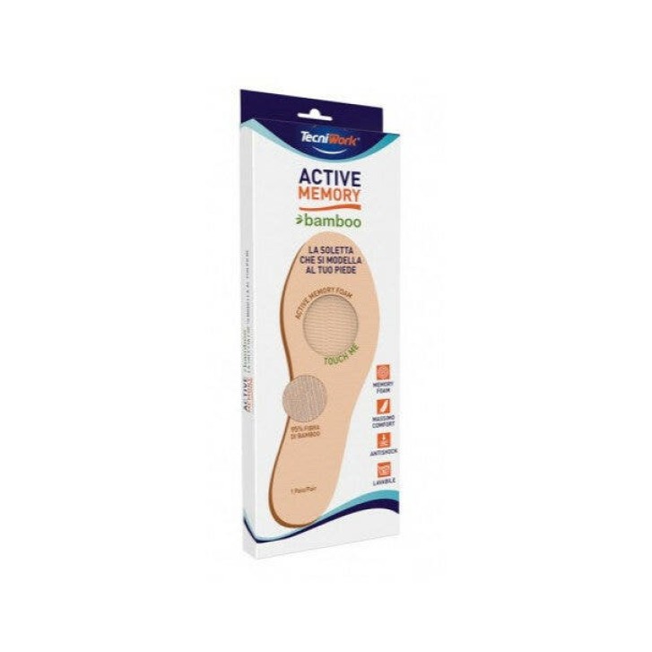 Soletta Active Memory Fibra di Bambù Traspirante Antibatterica Taglia 44 - Tecniwork