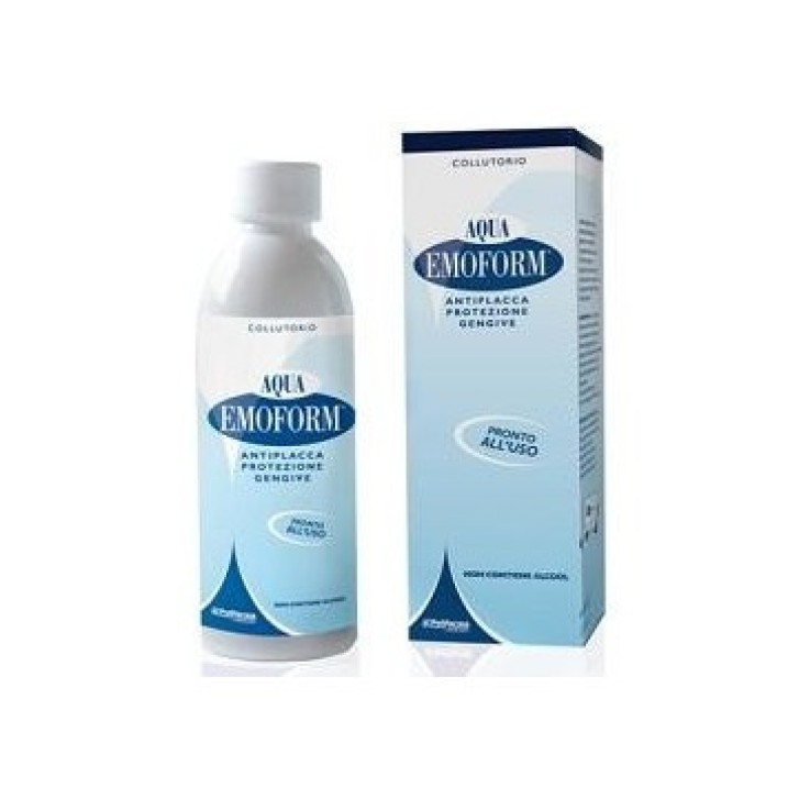 Collutorio Antiplacca Senza Alcool per Gengive Menta Fresca 300ml - Aqua Emoform