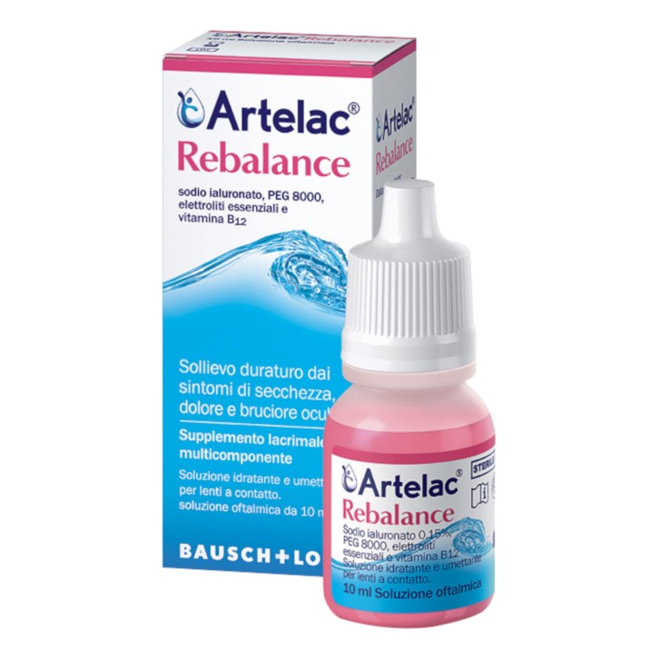 Artelac Rebalance Collirio Lubrificante Idratante per Lenti a Contatto 10ml - Bausch & Lomb