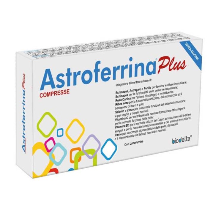 Astroferrina Plus Integratore Supporto Immunitario con Vitamina C D3 Zinco 30 Compresse - Biodelta