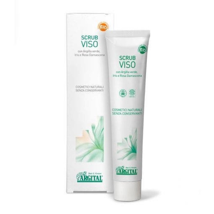 Scrub Viso Naturale Biologico Tonificante e Rassodante per Tutti i Tipi di Pelle 75ml - Argital