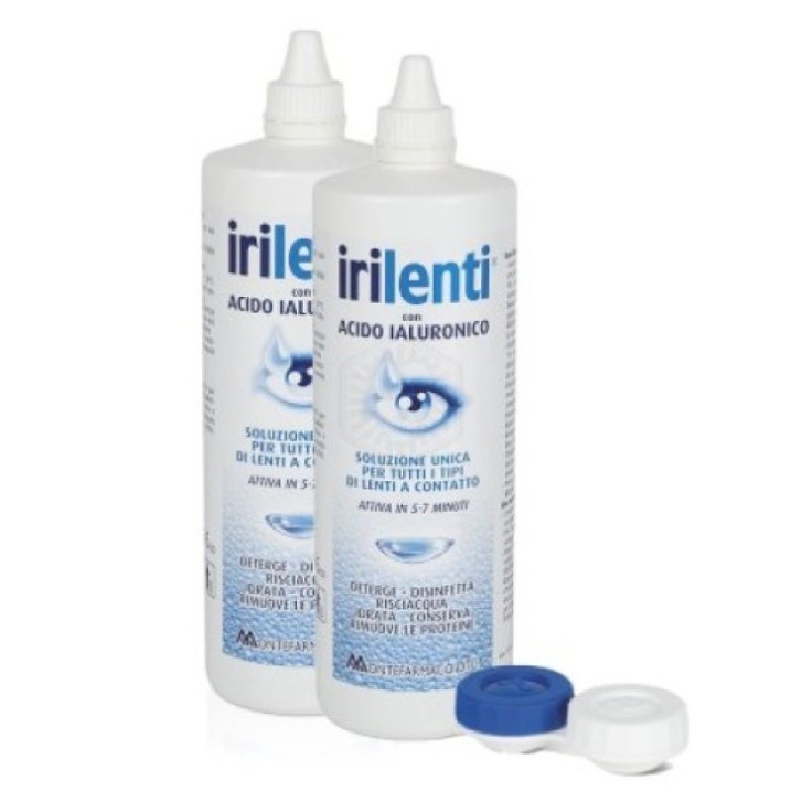 Irilenti Plus Soluzione Unica Lenti a Contatto Disinfezione Rapida 2x360ml - Montefarmaco OTC