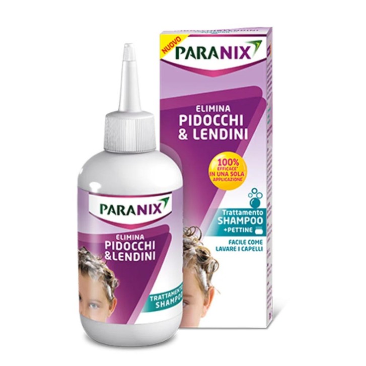 Shampoo Antipediculosi Extra Forte Doppia Azione 5 Minuti con Pettine - Paranix