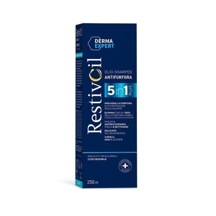 Restivoil Derma Expert Olio-shampoo Antiforfora 5 in 1 per Cuoio Capelluto 250ml - Restivoil