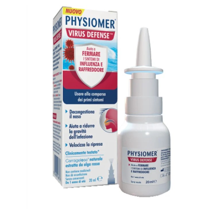 Physiomer Virus Defense Spray Nasale Decongestionante Antivirale Ipertonico 20ml - Physiomer