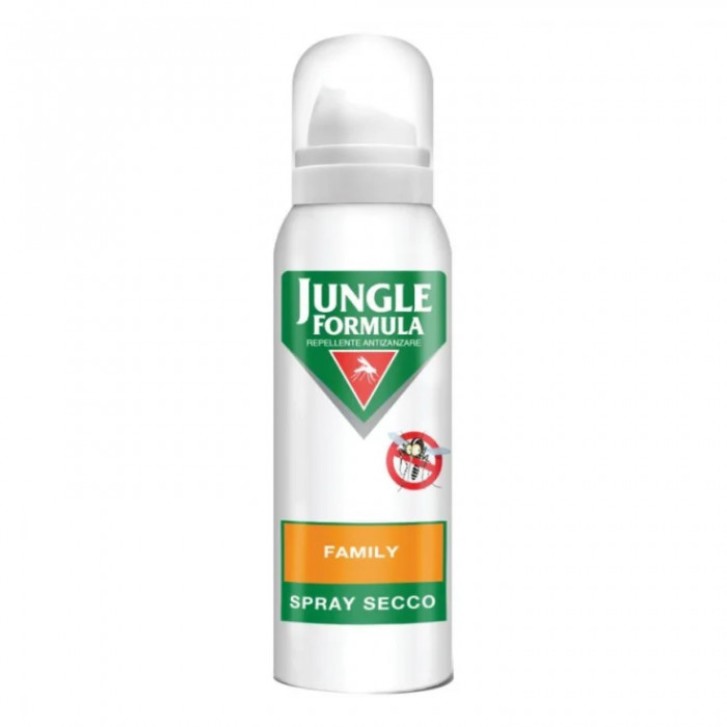 Spray Repellente Antizanzare Secco Icaridina 20% 6 Ore Protezione 125ml - Jungle Formula