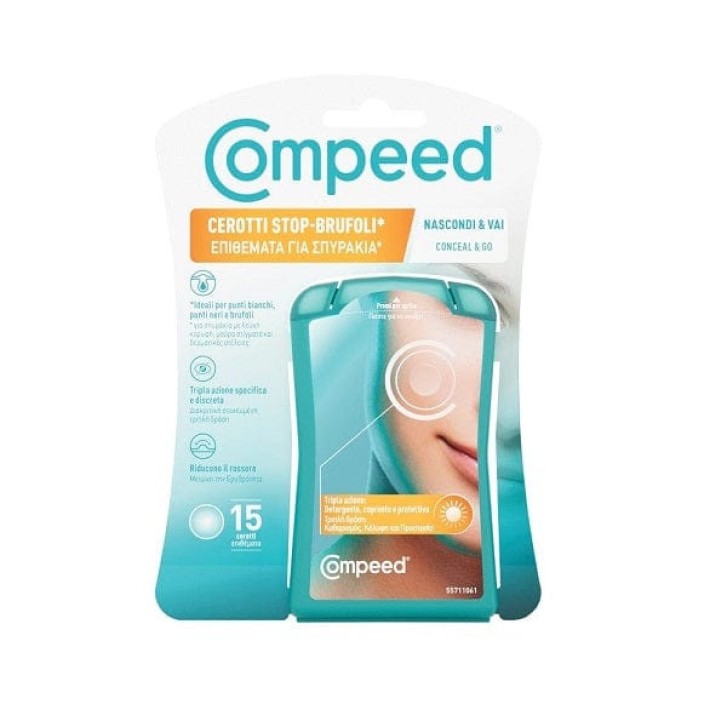 Cerotti Stop Brufoli Idrocolloidali Assorbimento Sebo e Protezione 15 Pezzi - Compeed