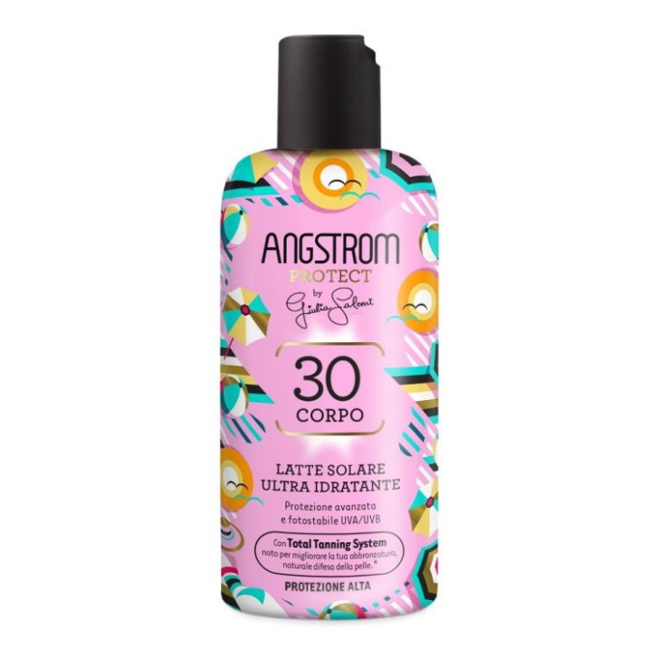 Latte Solare Corpo SPF30 Protezione Alta Idratante Resistente all\'Acqua - Angstrom