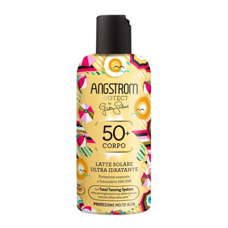 Latte Solare Corpo SPF 50+ Idratante Resistente all\'Acqua 200ml - Angstrom