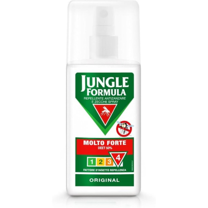 Spray Repellente Antizanzare DEET 50% Protezione 9 Ore Tropicale 75ml - Jungle Formula