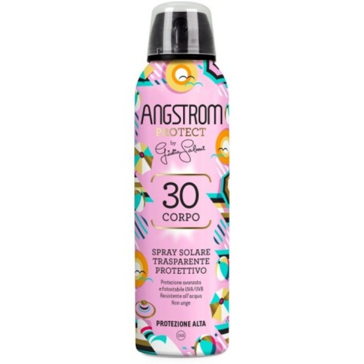 Spray Solare Trasparente SPF30 Resistente all\'Acqua 200ml - Angstrom