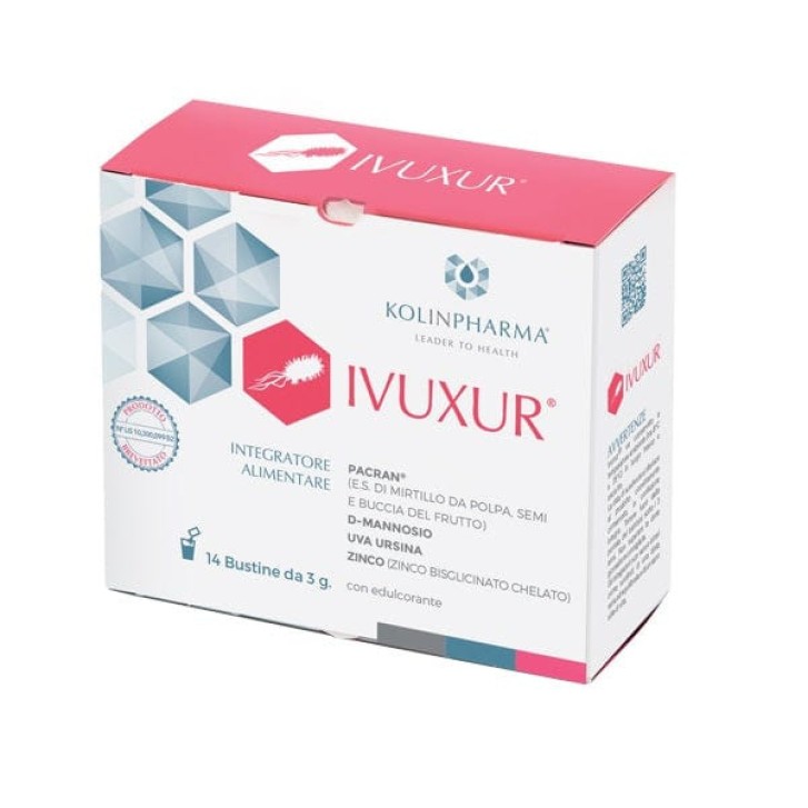 Ivuxur Integratore Vie Urinarie con D-Mannosio e Cranberry 14 Bustine - Kolinpharma