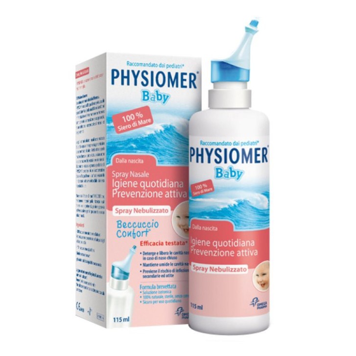 Spray Nasale Isotonico Acqua di Mare per Neonati e Bambini 115 ml - Physiomer