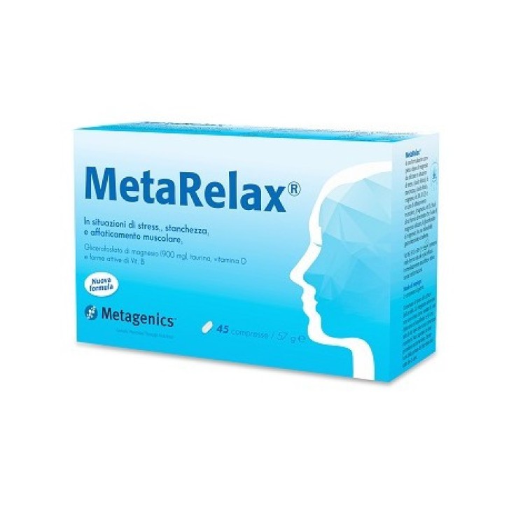 MetaRelax Integratore Magnesio Vitamine B e Taurina per Relax 45 Compresse - Metagenics