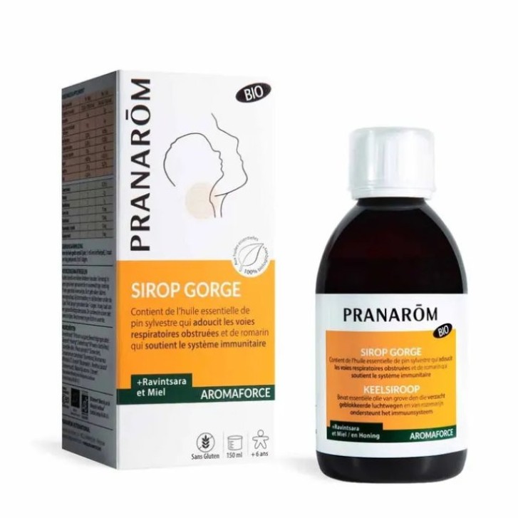 Sciroppo per la Gola Biologico con Miele 150 ml - Pranarôm