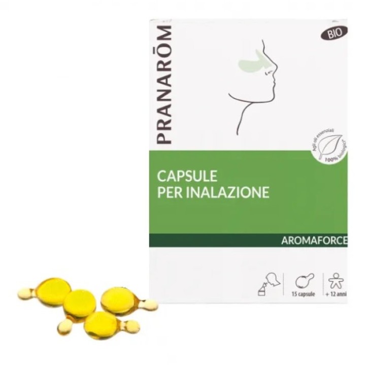 Aromaforce Capsule Inalazione Decongestionanti Bio con Oli Essenziali 15pz - Pranarôm