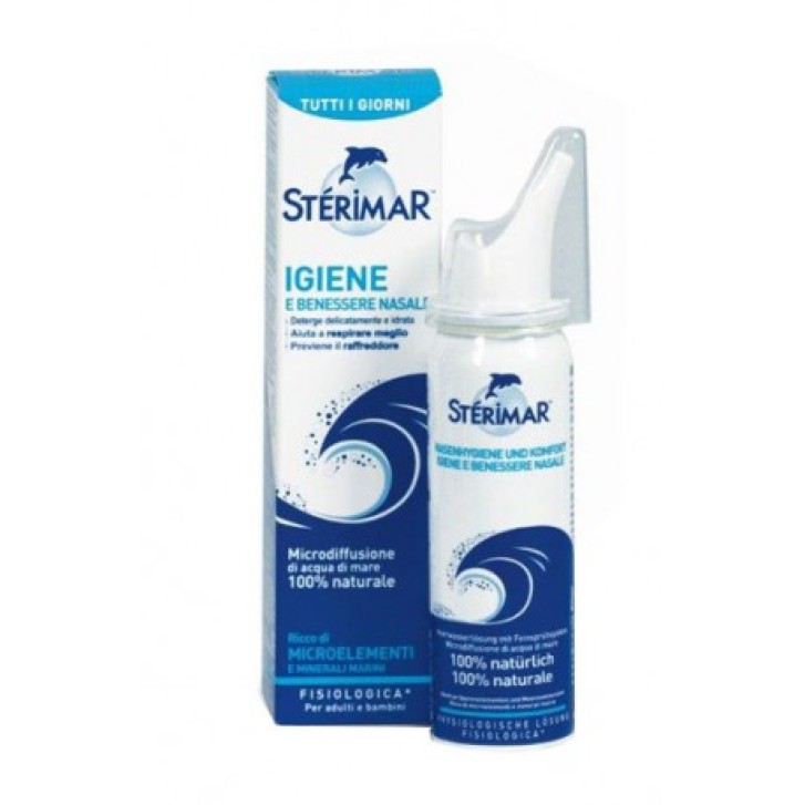 STERIMAR Spray Nasale Isotonica Acqua di Mare per Igiene e Benessere Naso 50ml - STERIMAR