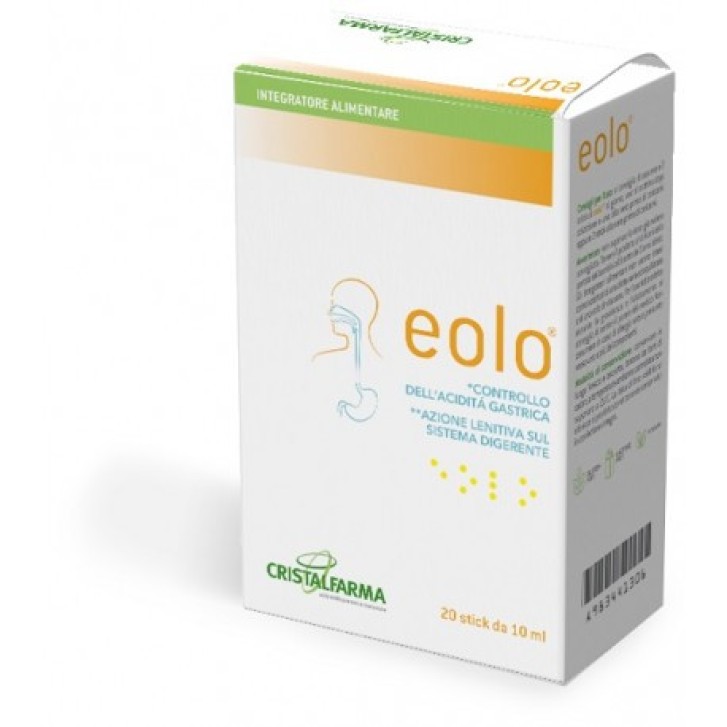 Eolo Integratore Acidità Gastrica 20 Stick Banana e Zenzero Senza Glutine - Cristalfarma