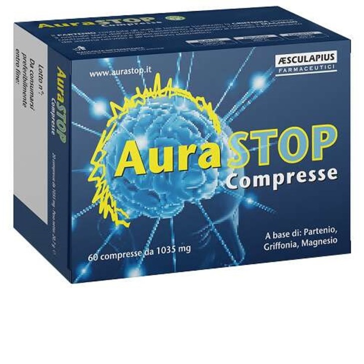 AuraSTOP Integratore Magnesio Partenio Griffonia 60 Compresse - AESCULAPIUS FARMACEUTICI