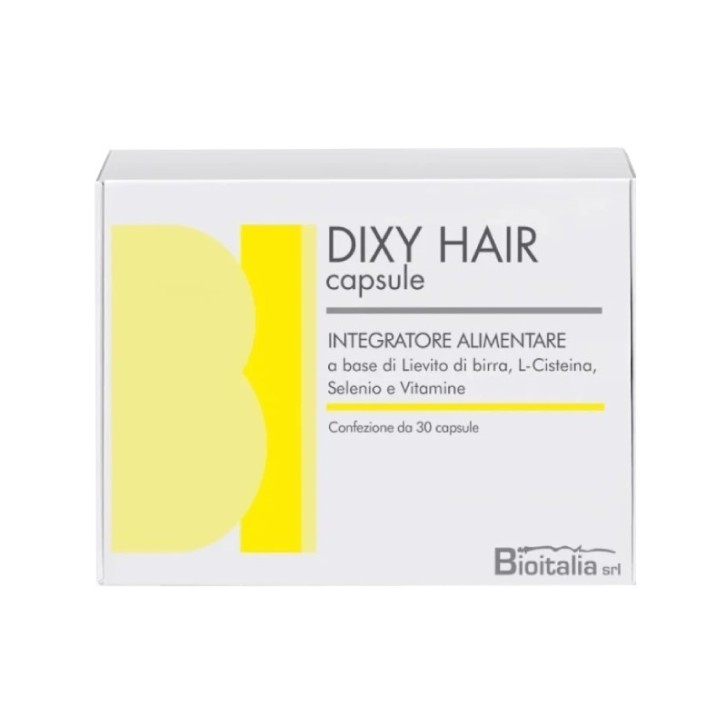 DIXY HAIR Integratore per Capelli con Lievito di Birra e L-cisteina 30 Capsule - BIOITALIA
