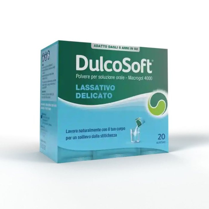 DulcoSoft Lassativo Macrogol 4000 senza glutine e zucchero 20 bustine - DULCO
