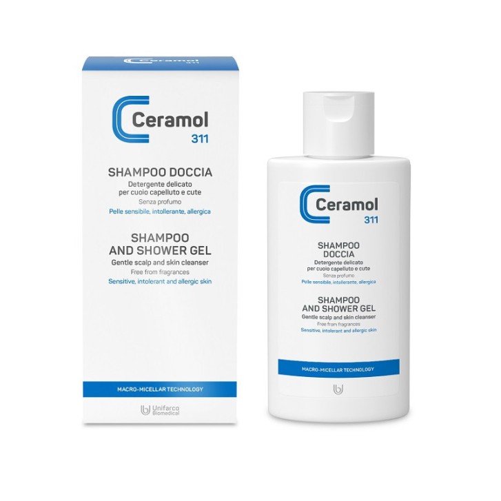 Shampoo Doccia Macromicellare per Pelli Sensibili Senza Conservanti 200ml - Ceramol