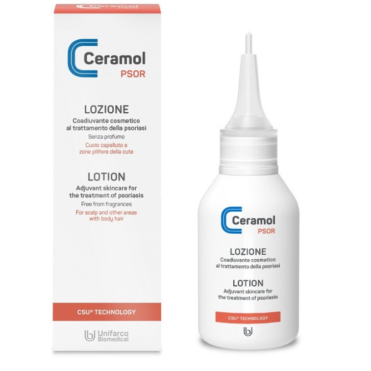 Ceramol Psor Lozione Trattamento per Psoriasi senza Profumo e Alcol 50ml - Ceramol